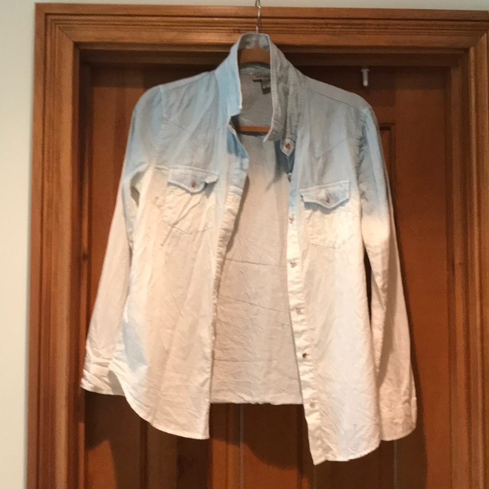 Two tones button up shirt